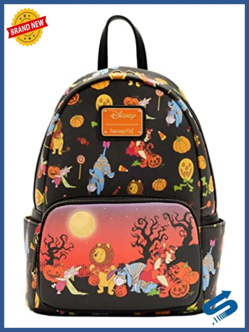 Loungefly Winnie the Pooh Halloween Shoulder Bag Vegan Leather Crossbody Purse